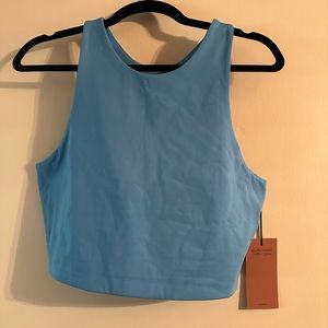 NWT Girlfriend Collective Dylan tank bra in haze blue